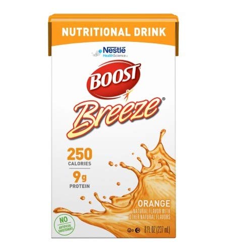 Product Cover Boost Breeze 18620000 Oral Supplement Orange 8 oz. Carton Ready to Use, Case of 27
