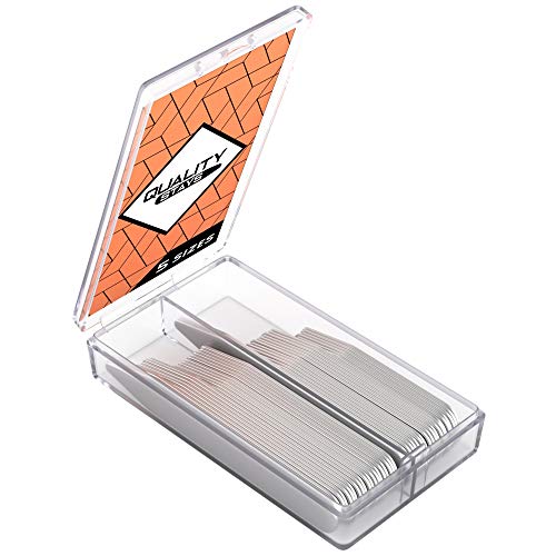 Product Cover 40 Metal Collar Stays for Men in a Clear Plastic Box - 5 Sizes