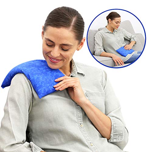 Product Cover Nature Creation Microwave Heating Pad | Portable Heating Pack for Cramps, Arthritis, Joints Pain, Soring Muscles & Aching Feet | Reusable Microwave Hot Pack for Pain and Stress Relief (Blue Marble)