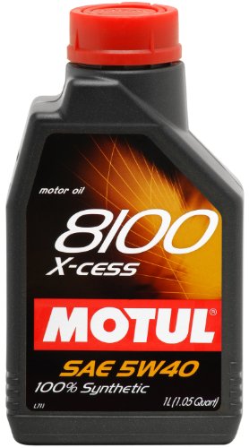 Product Cover Motul 007236 8100 X-cess 5W-40 100 Percent Synthetic Gasoline and Diesel Engine Oil - 1 Liter Bottle