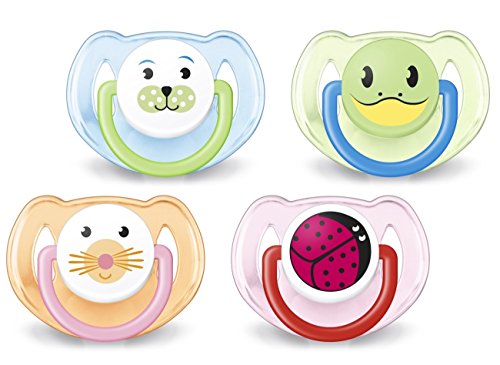 Product Cover Philips Avent Orthodontic Pacifier, 6-18 Months, Animal Design SCF182/24 (Colors and designs may vary), 2 count
