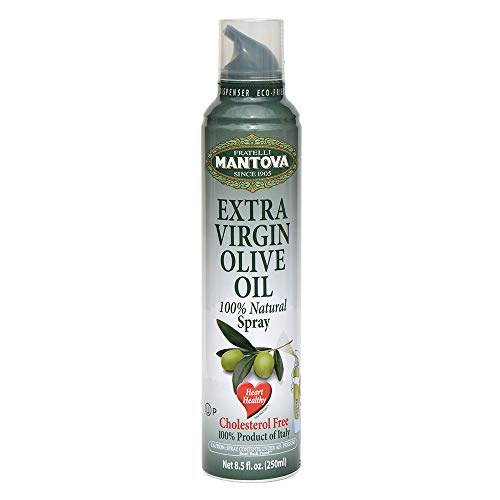 Product Cover Mantova Extra Virgin Olive Oil Spray 8.5 oz. Spray Bottle - Manage Oil Amount - Great For Salads & Cooking, (Pack of 2)