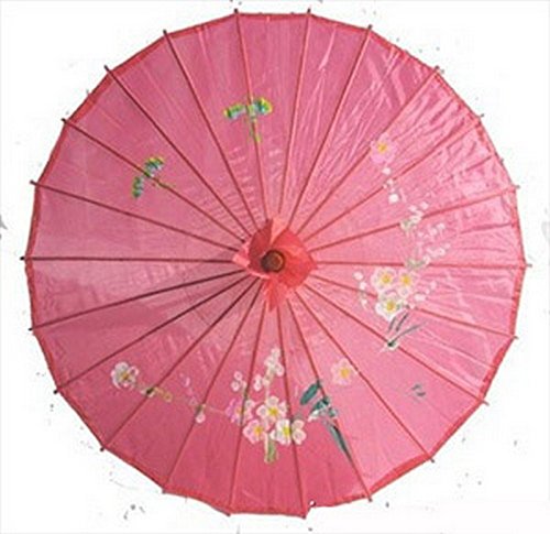 Product Cover JapanBargain S-2169, Kid's Size Chinese Japanese Oriental Parasol Umbrella 22-inch, Hot Pink Color