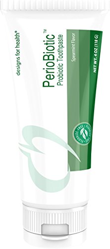 Product Cover Designs for Health PerioBiotic Toothpaste - Probiotic Toothpaste with Xylitol + Spearmint Oil for Flavor, SLS-Free + Fluoride-Free (4oz)