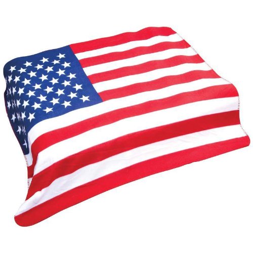 Product Cover B & F System GFLGBLK United States Flag Print Fleece Throw, 50 Inches x 60 Inches