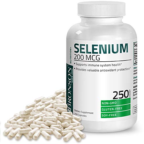 Product Cover Selenium 200 Mcg for Thyroid, Prostate and Heart Health - Selenium Amino Acid Complex - Essential Trace Mineral with Superior Absorption, Non GMO, Gluten Free, Soy Free, 250 Capsules