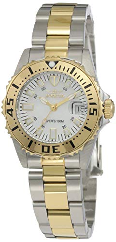 Product Cover Invicta Women's 6895 Pro-Diver Stainless Steel 18k Yellow Gold-Plated and Mother-of-Pearl Bracelet Watch