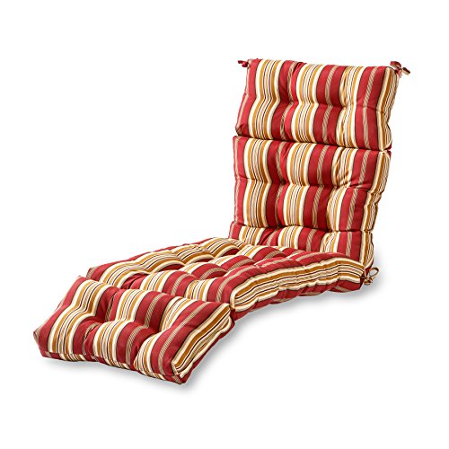Product Cover Greendale Home Fashions 72-Inch Patio Chaise Lounger Cushion, Roma Stripe