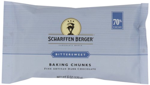 Product Cover SCHARFEEN BERGER Baking Chocolate Chunks, Bittersweet, 6 Ounce (Pack of 5)