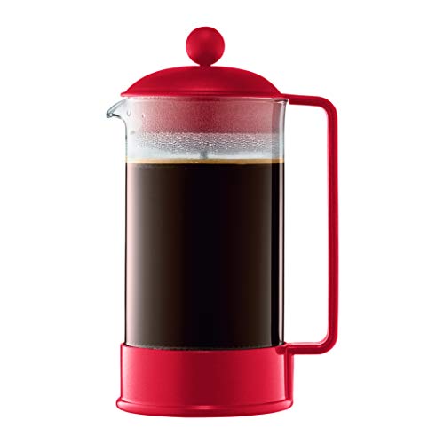Product Cover Bodum Brazil French Press Coffee Maker, 34 Ounce, 1 Liter Red