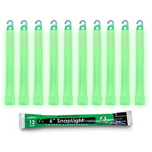 Product Cover Cyalume Green Glow Sticks - Premium Bright 6