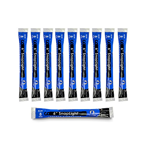Product Cover Cyalume SnapLight Blue Glow Sticks - 6 Inch Industrial Grade, Ultra Bright Light Sticks with 8 Hour Duration (Pack of 10)