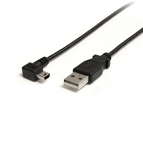 Product Cover StarTech.com 6 ft. (1.8 m) Right Angle USB to Mini USB Cable - USB 2.0 A to Right Angle Mini B - Black - Mini USB Cable (USB2HABM6RA)