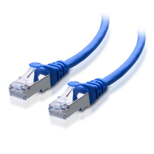 Product Cover Cable Matters Snagless Cat 6a / Cat6a (SSTP/SFTP) Shielded Ethernet Cable in Blue 14 Feet - Availble 1FT - 200FT in Length