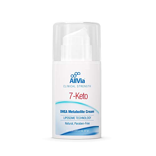 Product Cover AllVia 7-Keto Cream - DHEA Metabolite Cream, Liposome Technology, Clinical Strength, Paraben Free - 2 Ounces