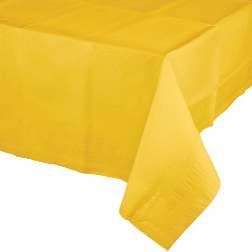 Product Cover Creative Converting Paper Banquet Table Cover, School Bus Yellow