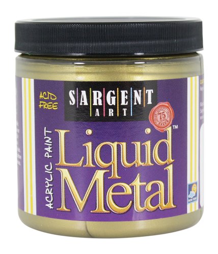 Product Cover Sargent Art 22-1175 8-Ounce Liquid Metal Acrylic Paint, Antique Gold