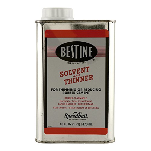 Product Cover Bestine Solvent and Thinner for Rubber Cement - Cleans Ink, Adhesive and Parts, 16 Ounce Can