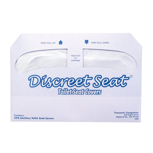 Product Cover Hospeco Discreet Seat Half-Fold Toilet Seat Covers (20 Packs of 250) - DS-5000