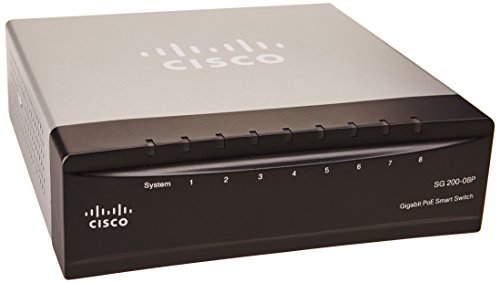 Product Cover Cisco SG200-08P 8-port (4 Reg + 4 PoE) Gigabit PoE Smart Switch (SLM2008PT-NA)
