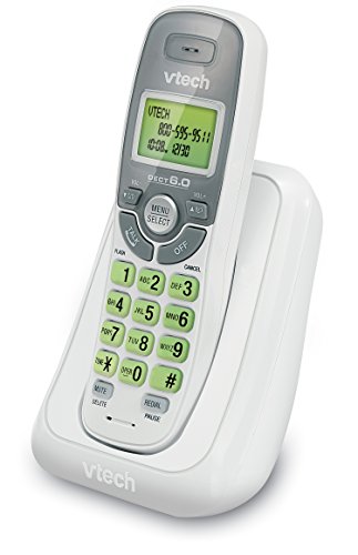 Product Cover VTech CS6114 DECT 6.0 Cordless Phone with Caller ID/Call Waiting, White/Grey with 1 Handset