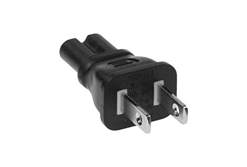 Product Cover SF Cable, 2 Prong Power Plug Adapter,USA IEC 60320-C7 Receptacle to NEMA 1-15P