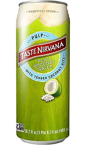 Product Cover Taste Nirvana Real Coconut Water, Coco Pulp with Tender Coconut Bits, 16.2 Ounce Cans (Pack of 12)