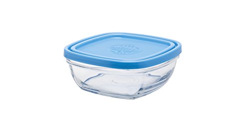 Product Cover Duralex Made In France Lys 2 1/2 Cup Clear Square Storage Bowl with Lid