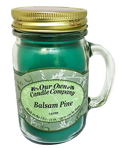 Product Cover Our Own Candle Company Balsam Pine Scented 13 Ounce Mason Jar Candle