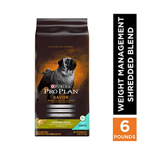 Product Cover Purina Pro Plan Weight Management Dry Dog Food, SAVOR Shredded Blend Weight Management Formula - 6 lb. Bag