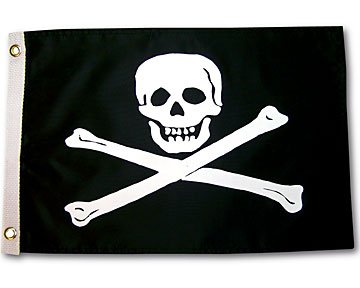 Product Cover Pirate Jolly Roger Outdoor Garden Flag 12X18in
