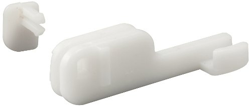 Product Cover Prime-Line Products M 6090 Prime Line Bottom Mount Door Guide, 2 in L X 5/16 in W, White