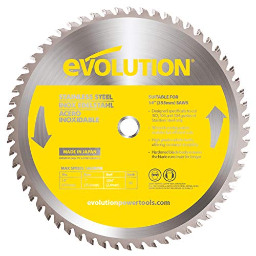 Product Cover Evolution Power Tools 14BLADESS Stainless Steel Cutting Saw Blade, 14-Inch x 90-Tooth