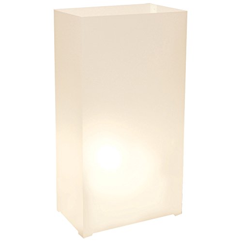 Product Cover Lumabase 31812 Plastic, White 10 Count Luminaria Lantern, Color