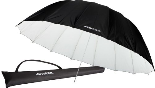 Product Cover Westcott 4634 7-Feet White with Black Cover Parabolic Umbrella