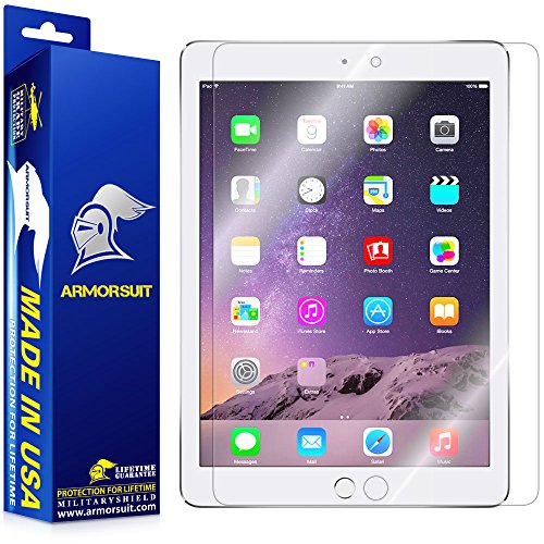 Product Cover Armorsuit, Apple iPad Screen Protector (2017, iPad Pro 9.7, Air 2, Air) MilitaryShield Lifetime Replacement Ultra HD Clear Screen Protector for Apple iPad
