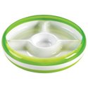 Product Cover OXO Tot Divided Plate with Removable Training Ring and Dipping Center-Green