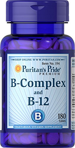 Product Cover Puritans Pride Vitamin B-Complex and Vitamin B-12, 180 Count