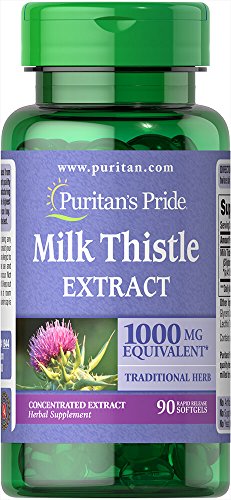 Product Cover Puritans Pride Milk Thistle 4:1 Extract 1000 Mg (silymarin), 90 Count