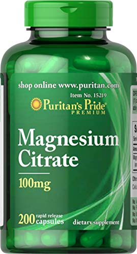 Product Cover Puritans Pride Magnesium Citrate 100 mg Capsules, 200 Count