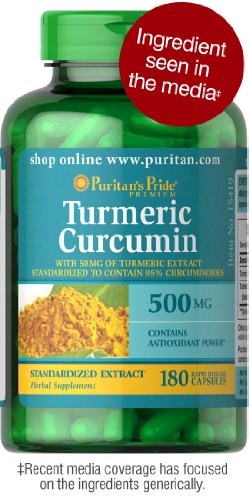 Product Cover Puritan's Pride Turmeric Curcumin 500 mg-180 Capsules