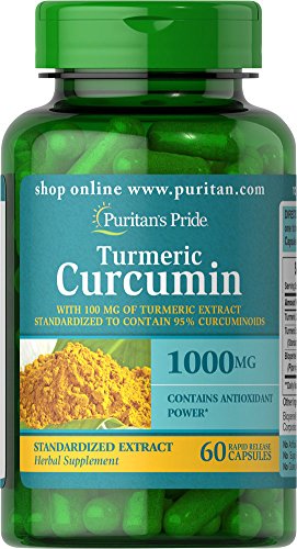 Product Cover Puritan's Pride Turmeric Curcumin 1000 Mg W/Bioperine Capsules, 60 Count
