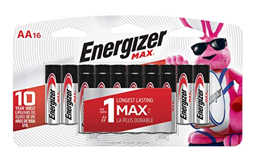 Product Cover Energizer AA Batteries (16 Count), Double A Max Alkaline Battery