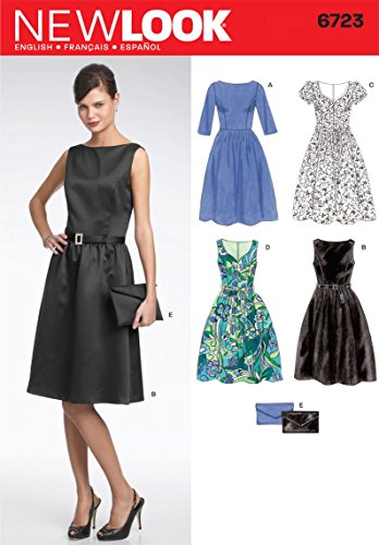 Product Cover New Look Sewing Pattern 6723 Misses Dresses, Size A (8-10-12-14-16-18)