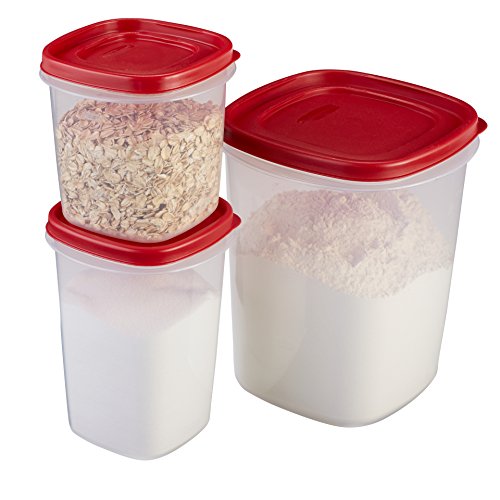 Product Cover Rubbermaid Easy Find Lids Food Storage Containers, Racer Red, 6-Piece Set 1780200