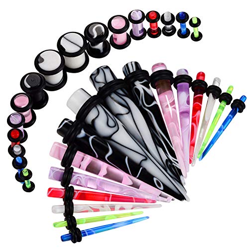 Product Cover BodyJ4You Tapers with Plugs 32 Pieces Taper Kit Acrylic Marble 14G-0G Stretching Kit - 16 Pairs