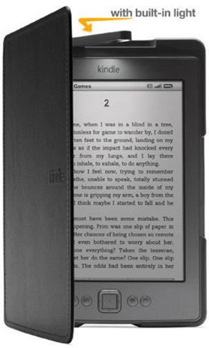 Product Cover Amazon Kindle Lighted Leather Cover, Black (for Kindle 5th Generation, 2012 model - does not fit current Kindle, Paperwhite, Touch, or Keyboard)