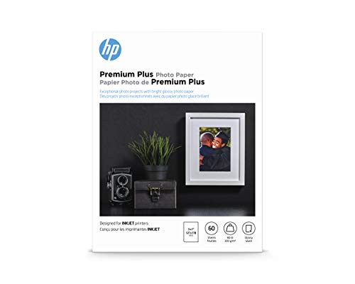Product Cover HP Photo Paper Premium Plus, Glossy, (5x7 inch), 60 sheets