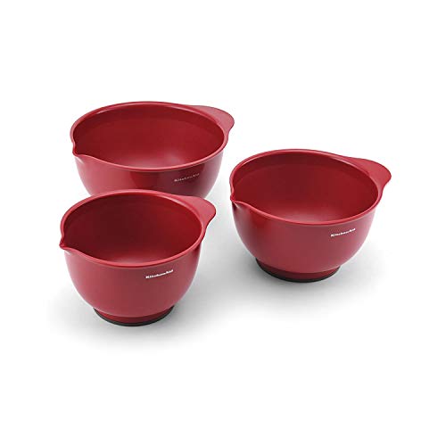 Product Cover KitchenAid Classic Set of 3 Mixing Bowls, Red - KC175OSERA