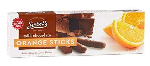 Product Cover Sweet's Candy Company Chocolate Orange Sticks, Milk, 10.5-Ounce